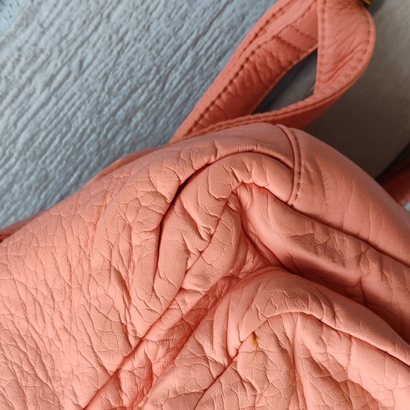 Vegan Leather Rose Pink NWT Backpack - Picture 6 of 10